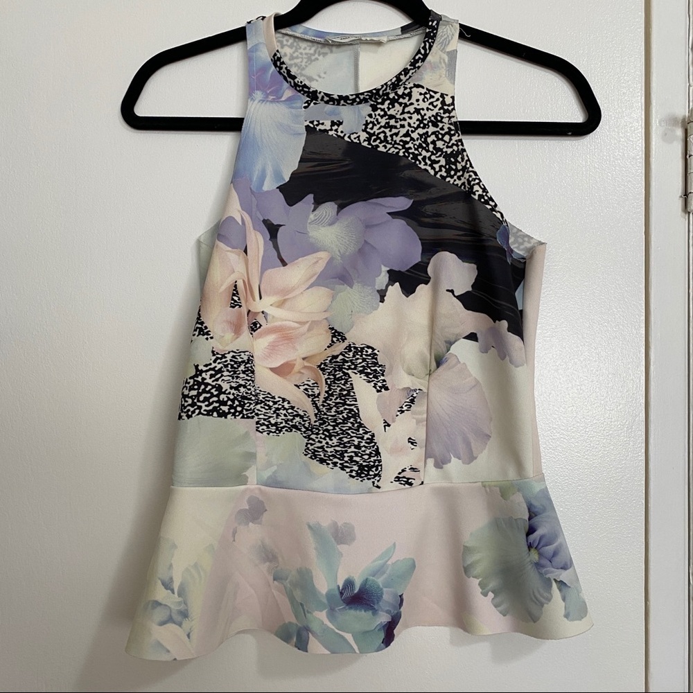 Zara Floral Peplum Top